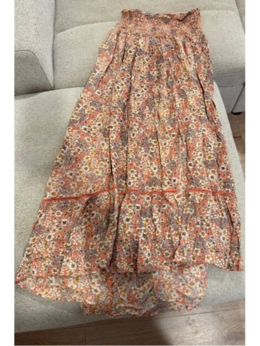 Floral long skirt